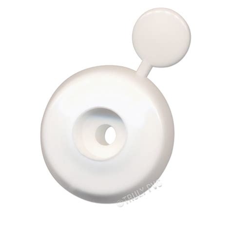 Buy 10 x White 10mm Thick Polycarbonate sheet fixing buttons to fix or ...