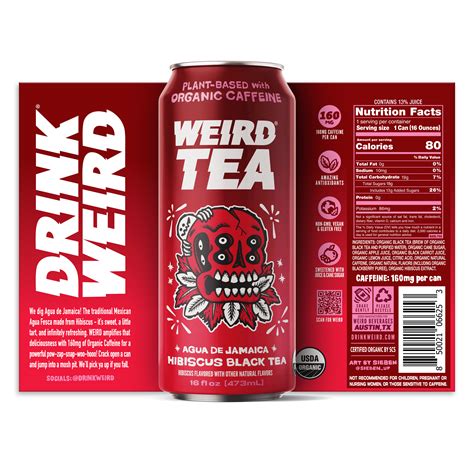 DRINK WEIRD - Organic Agua de Jamaica Hibiscus Black Tea - Weird Beverages