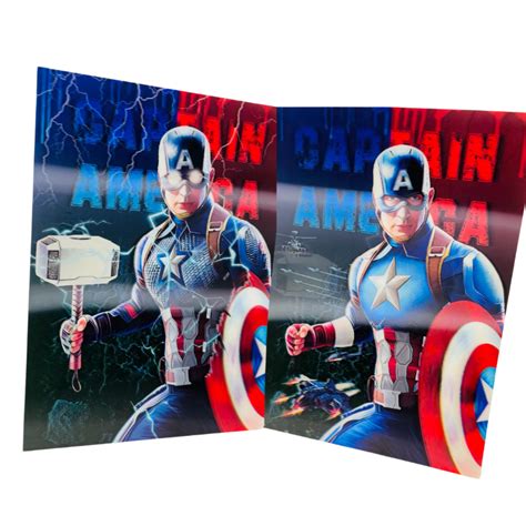 Captain America 3D Poster | Marvel Wall Art Online – Ruvido Caso