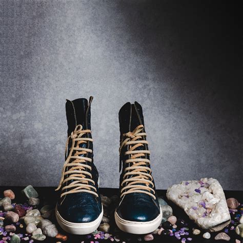 Teal Crinkle Tall Sneakers – Kavith Sainaani Store