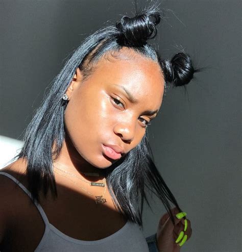 Ace Flat Iron Straight Hairstyles For Black Hair Easy Bun Hairstyle ...