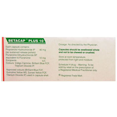 Betacap Plus 10 Capsule 10's Price, Uses, Side Effects, Composition ...