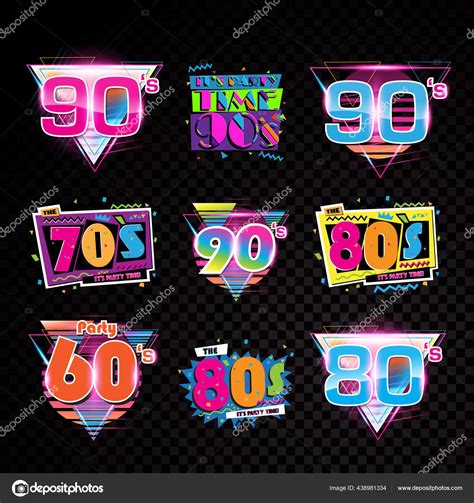 Retro 60s 70s 80s 90s fondo de diseño Vector de stock #438981334 de ...