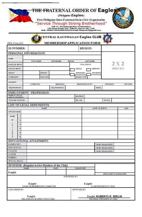 Membership Application Newform 1 - THE FRATERNAL ORDER OF Eagles ...