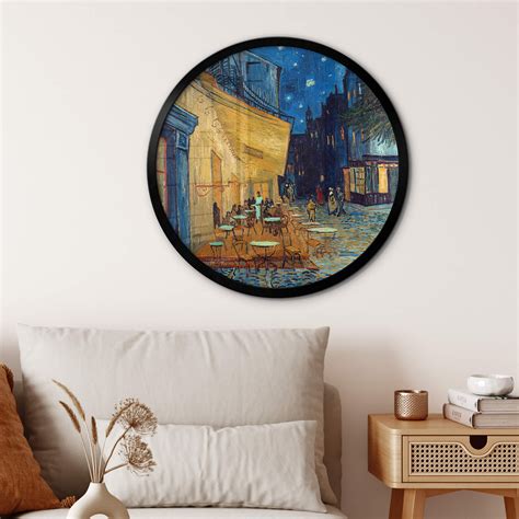 Poster van Gogh - Café Terrasse am Abend - Rund | wall-art.de