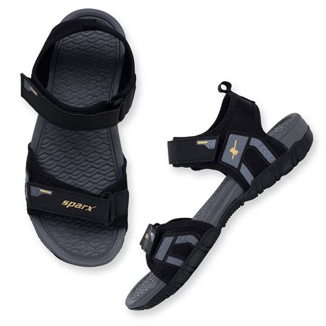 Shop Black Golden Sandals for Men SS 693 Online at Best Price