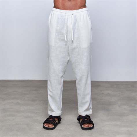 White Linen Clothing, Linen Pants for Men,white Linen Pants Men,yoga ...