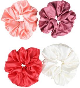RHYNISH Girls Fancy Satin Silk Big Hair Scrunchies Rubber Band Price in ...