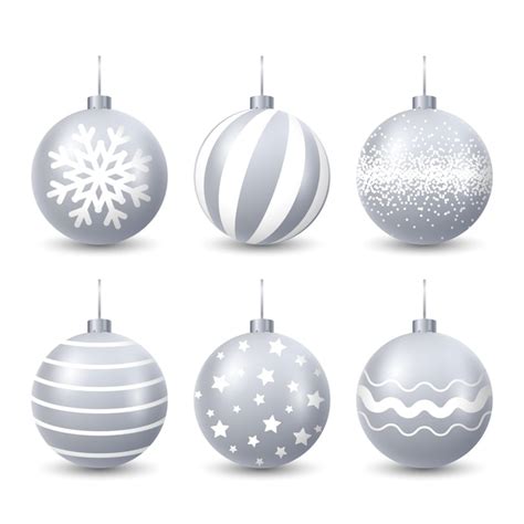 Realistic christmas balls set | Free Vector