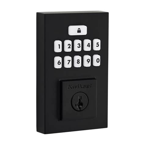 Kwikset 260 SmartCode Matte Black Electronic Deadbolt Smartkey with ...