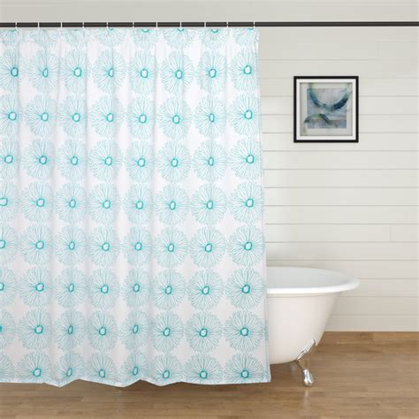 Buy Mekong Printed Polyester Shower Curtain : 180 cmL x 180 cmW White ...