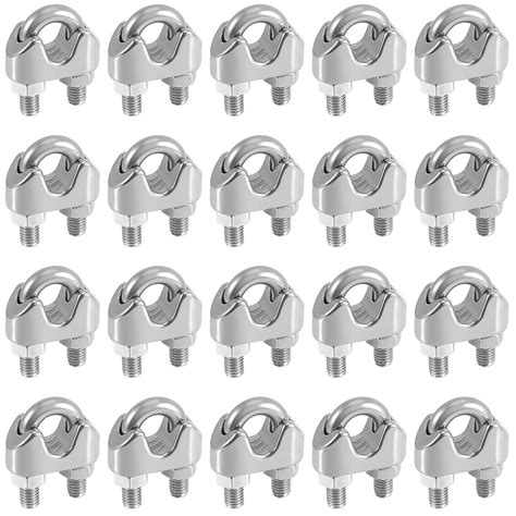 Buy FUNSUEI 20 Pack 38 Inch Wire Rope Clamp, Heavy Duty Wire Rope Clip ...