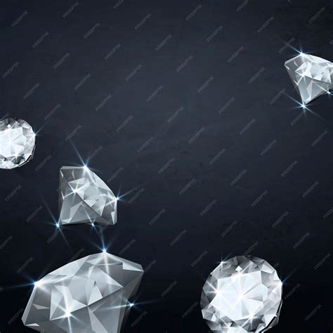 Clear crystal diamond design vector | Premium Vector