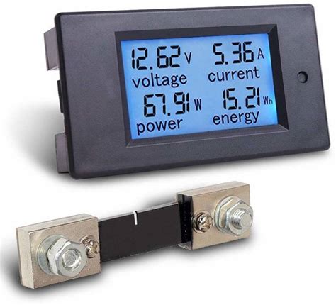 amiciSense DC Energy Meter 4 in 1, 6.5V-100V 100A (10kW) Power Meter ...