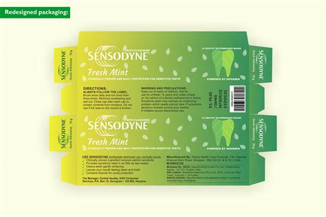 Sensodyne toothpaste on Behance