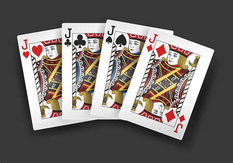 4 Of A Kind Jacks Poker Playing Card, Vector Illustration 24799223 ...