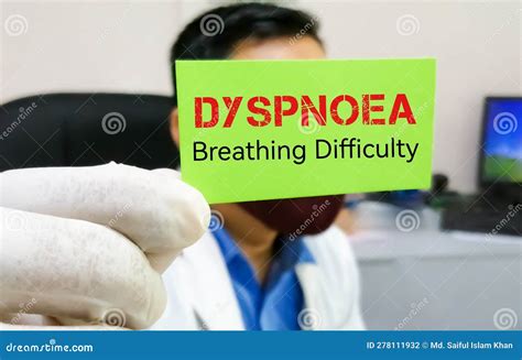 Dyspnoea (Breathing Difficulty or Shortness of Breath Stock Photo ...