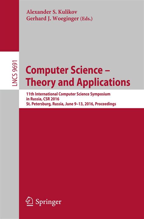 Computer Science – Theory and Applications: 11th International Computer ...