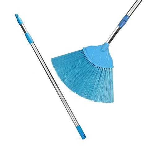 Broom Long Stainless Steel Rod and Extendable Cobweb Cleaner Stick ...