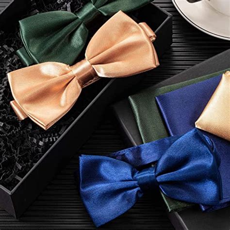Buy Young Arrow Premium Satin Bow Tie Combo for Men | Adjustable ...