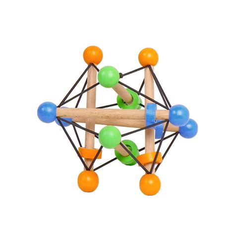 Curious Cub Montessori Geometric Rattle Ball Toy for Babies | Skwish ...