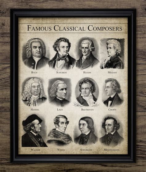Famous Classical Music Composers Wall Art, Printable Composers, Music ...
