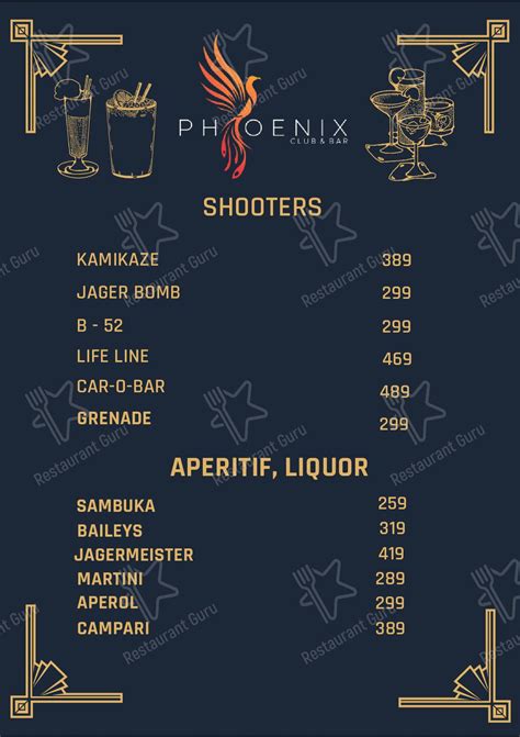 Menu at The Phoenix Club, Dehradun, Sai Tower