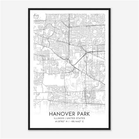 Custom Hanover Park United States Map Poster - Mapmory