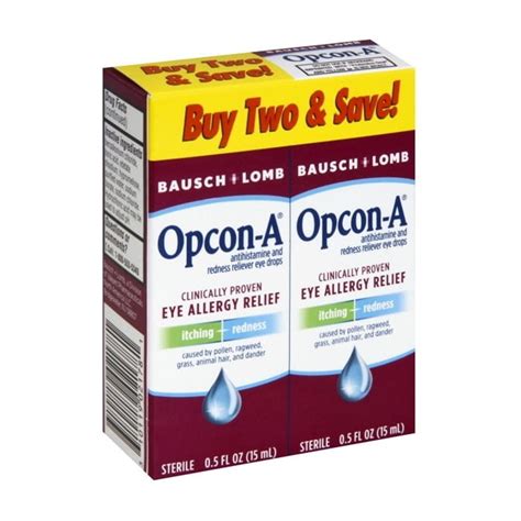Opcon-A Eye Allergy Relief Drops for Itchy Red Eye Relief with ...