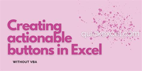 Image result for Creating Buttons in Excel