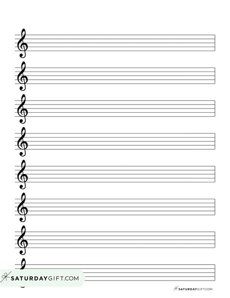 Blank Sheet Music - 100+ Free Printable Staff Paper Templates ...