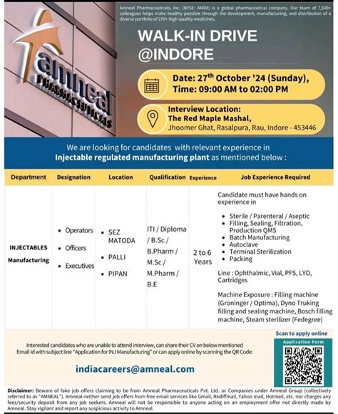 Amneal Pharmaceuticals: Walk-in Drive for Injectable Manufacturing on ...