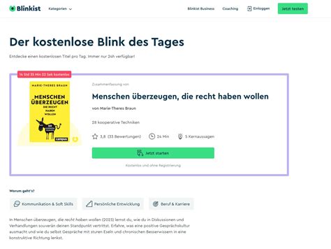 Blinkist kostenlos testen - Januar 2026
