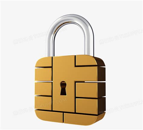 黄金密码锁PNG图片素材下载_密码锁PNG_熊猫办公
