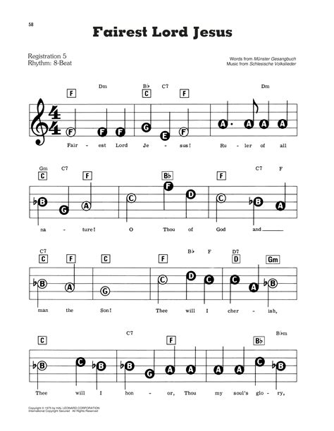 Fairest Lord Jesus Guitar Tab at Keren Johnson blog