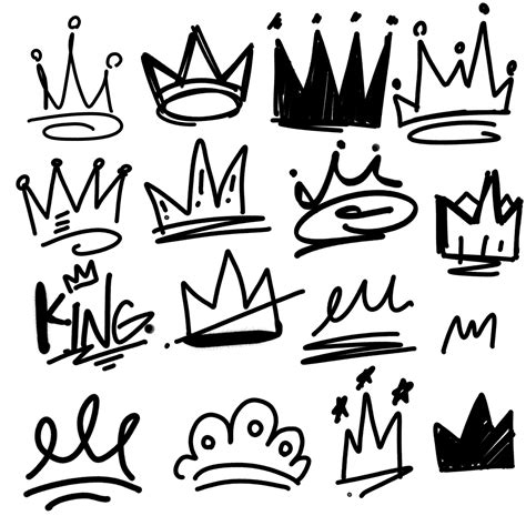 Crown graffiti clipart hand drawn - PNG format instant download for commercial use | Graffiti ...