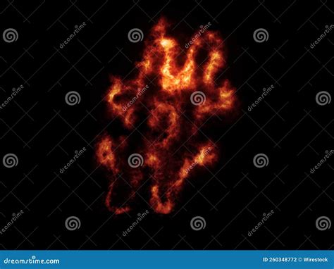 "conjunction Operator" Symbol in Red Flames on a Dark Background Stock Illustration ...