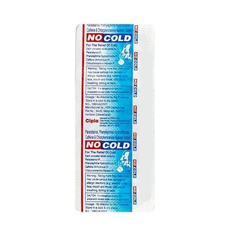 Nocold - Strip of 10 Tablets : Amazon.in: Health & Personal Care