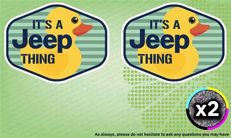 X2 Its A Jeep Thing Rubber Ducky 4" Vinyl Sticker Decal Car Window ...