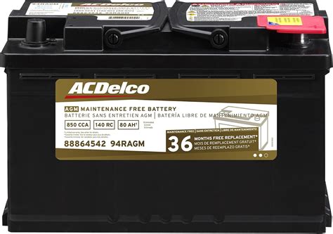 Amazon.com: ACDelco Gold 94RAGM 36 Month Warranty AGM BCI Group 94R ...