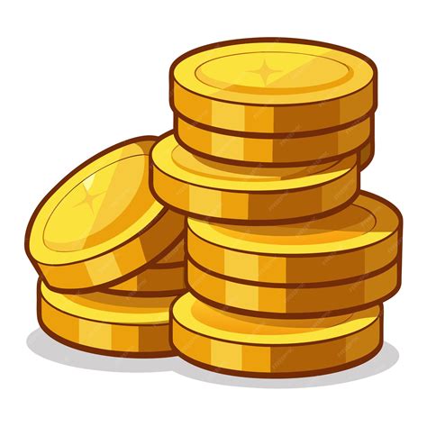 Stack of gold coins clipart vector art and illustration | Premium AI ...