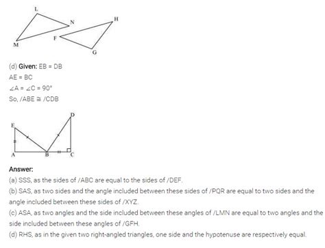NCERT Solutions for Class 7 Maths Chapter 7 Congruence of Triangles Ex ...