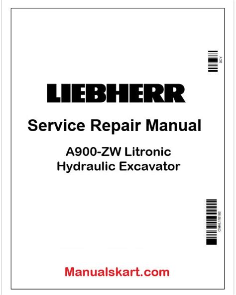 Liebherr A900-ZW Litronic Hydraulic Excavator PDF Repair Service Manual