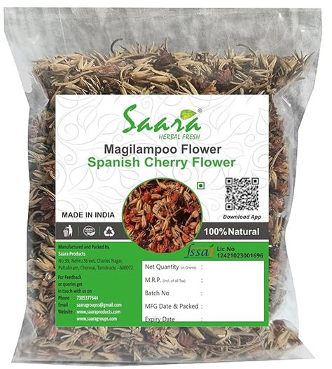 Saara HERBAL FRESH MagilamPoo,100g, Spanish cherry, Mimusops Elengi ...
