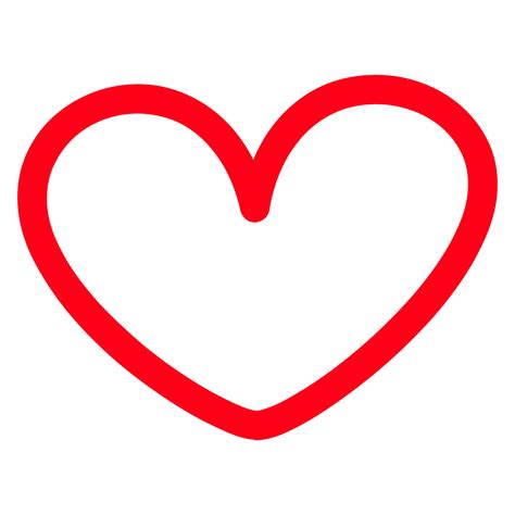 Heart Shape Outline on Transparent Background 18717801 PNG