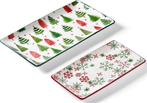 Amazon.com | Metahom Christmas Large Serving Platters, Ceramic ...