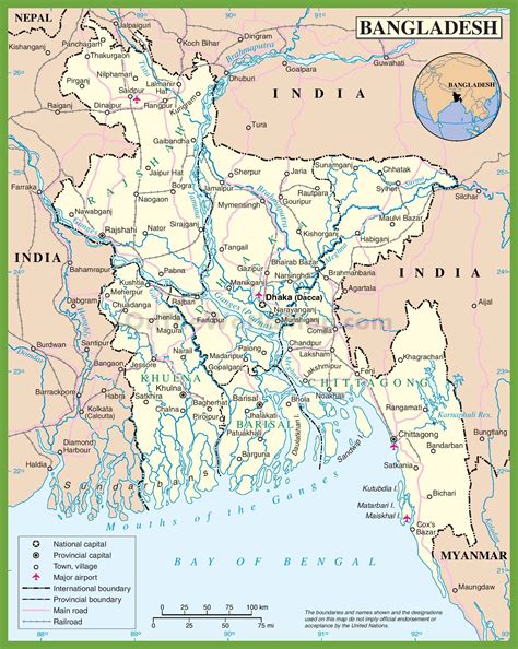 Map Of Bangladesh In Details
