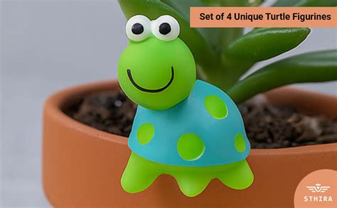 STHIRA® 4 Pcs Mini Resin Tortoise Figurines Cute Car Decor Accessories ...