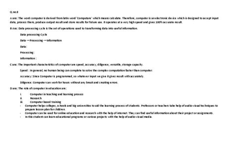 Class 7 Computer Chapter 1 Computer System Question Answer 的图像结果