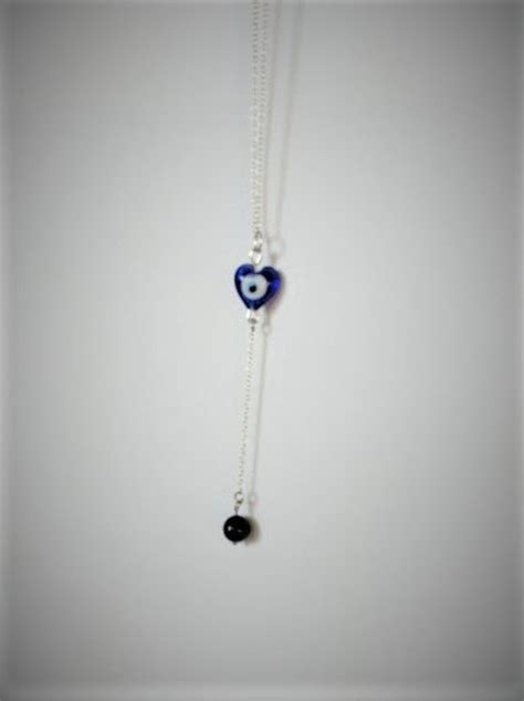 Evil Eye Protection Necklace, Evil Eye & Obsidian Necklace, Evil Eye ...